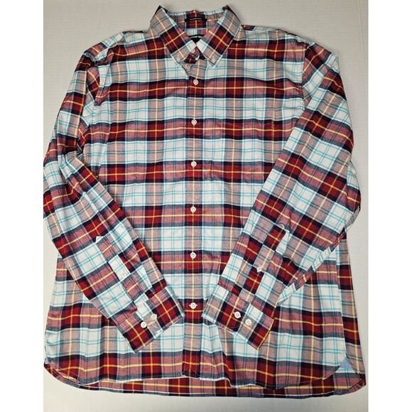 Lands‎ End Sail Rigger Oxford Plaid XL Button Down - Picture 1 of 6